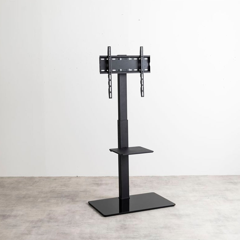 ラック付きのホワイトのテレビスタンド