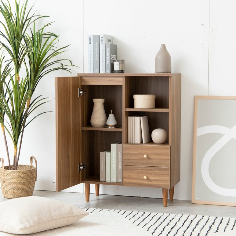 木目調脚付きキャビネット