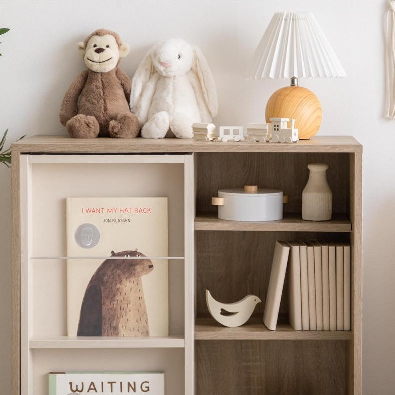 [幅71cm]スライド収納付本棚ラック