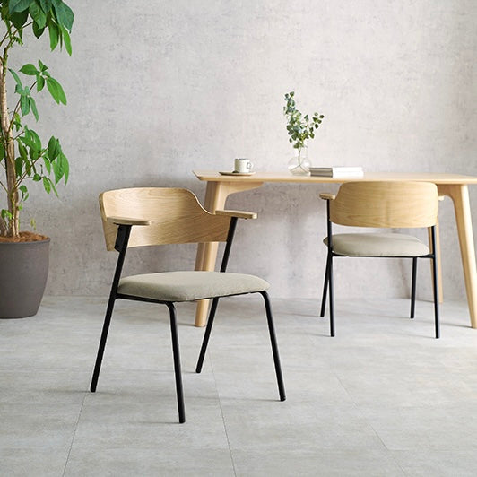 美フォルム異素材アームチェア