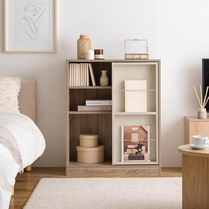 [幅71cm]スライド収納付本棚ラック