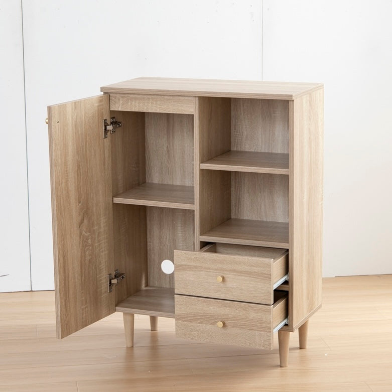 木目調脚付きキャビネット