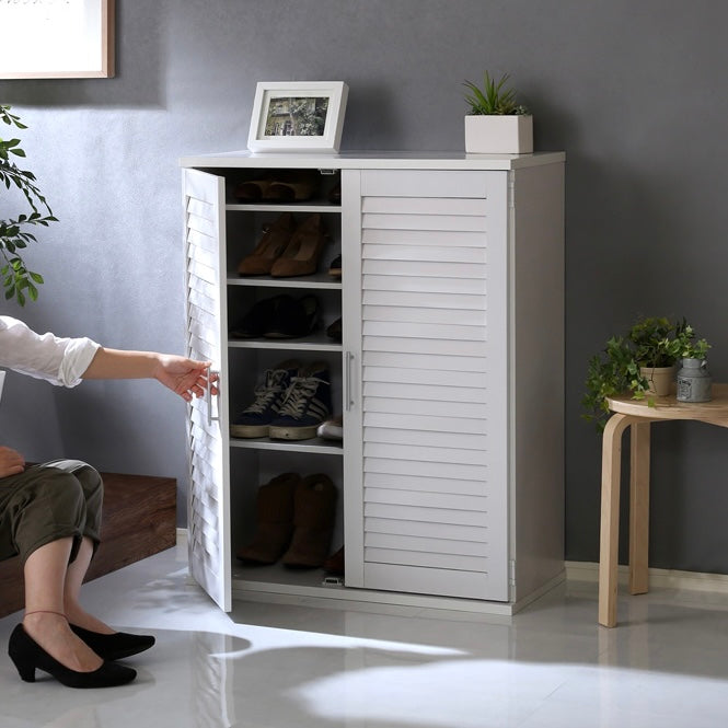 [幅75cm]ルーバーシューズボックス