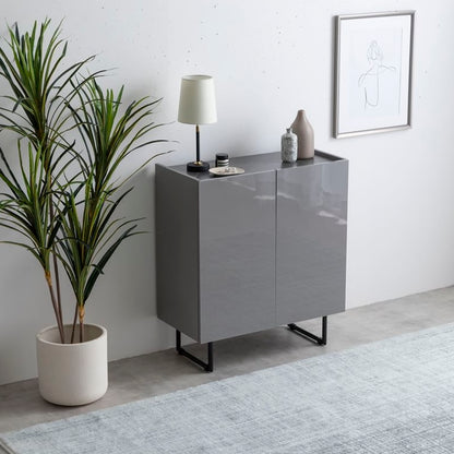 [幅70cm]2way石目柄キャビネット