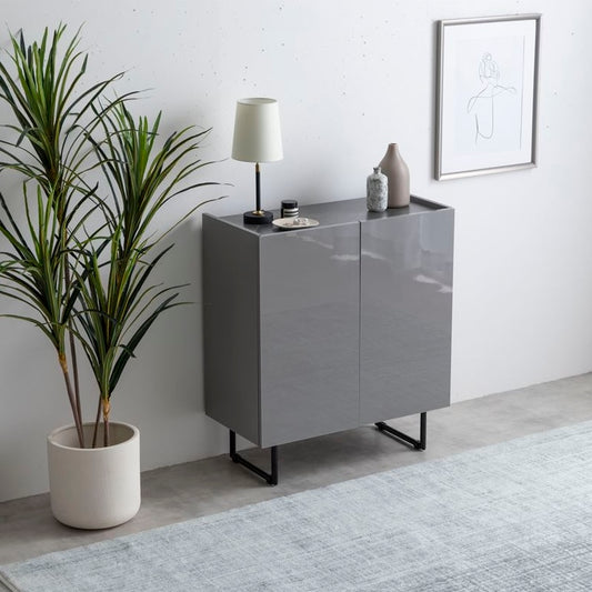 [幅70cm]2way石目柄キャビネット