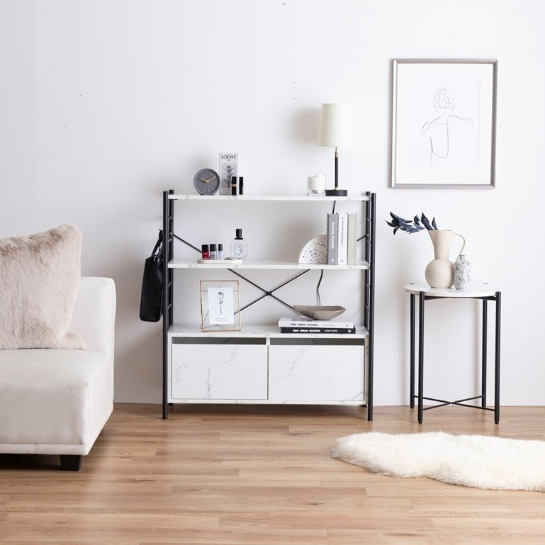 [幅80cm]引き出し付きシェルフ