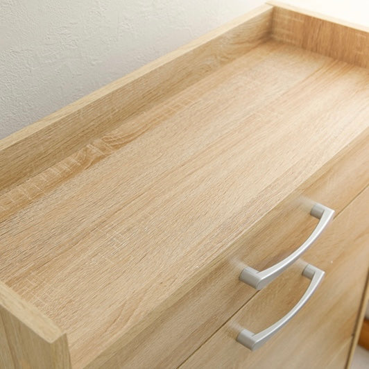 ナチュラルのフラップ扉式のシューズケース