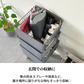 グレーの金属メッシュ製3段スタッキングボックスセットで小型車輪付き、玄関の収納に最適です。