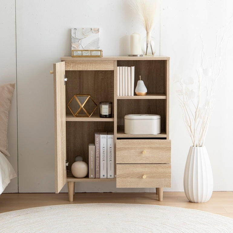 木目調脚付きキャビネット