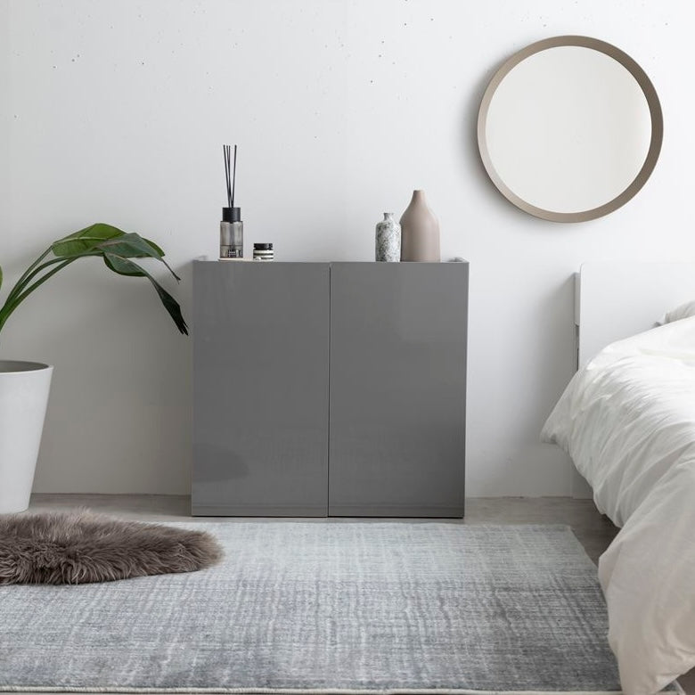 [幅70cm]2way石目柄キャビネット