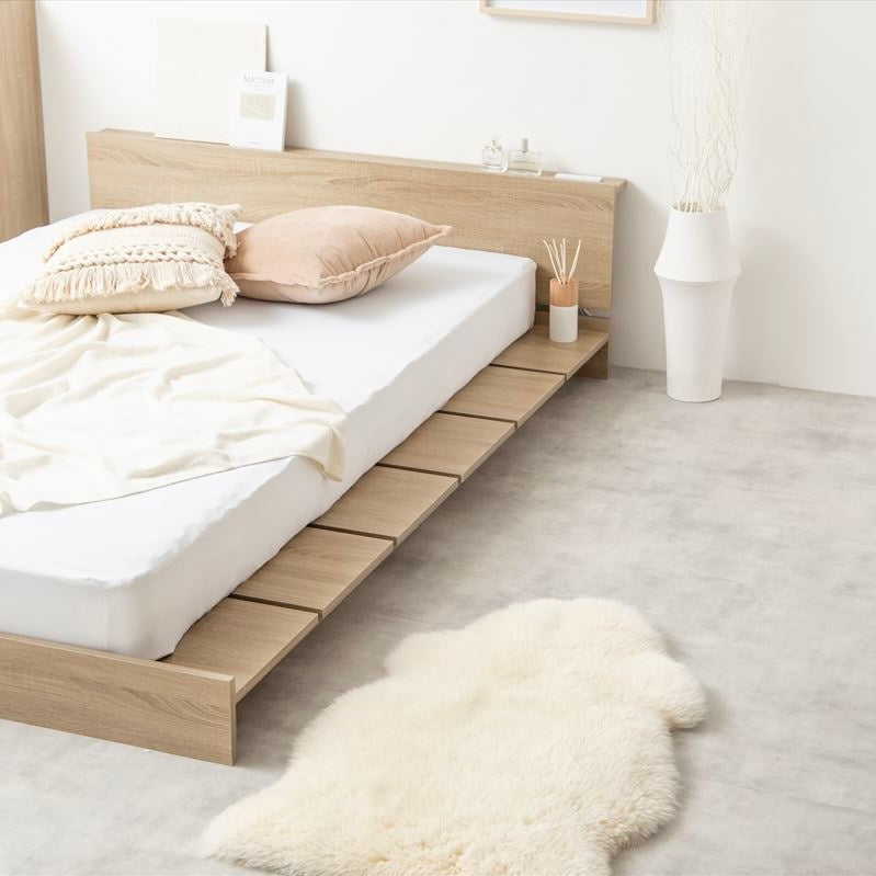 ナチュラルカラーのシングルサイズすのこベッド