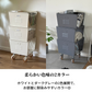 3段スタッキングボックスセットの白とダークグレー金属前面とワイヤーメッシュの収納カートです