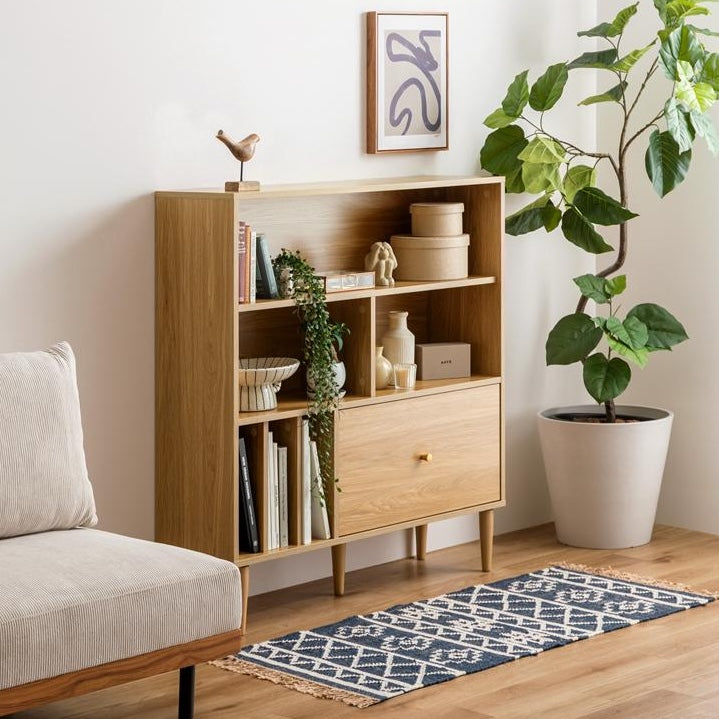 [幅100cm]引き出し付き本棚