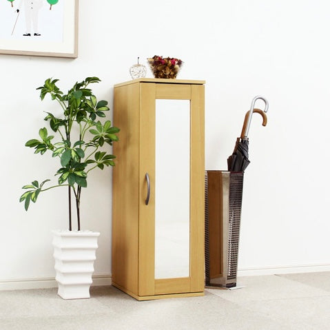 ミラー付きコンパクトシューズラック