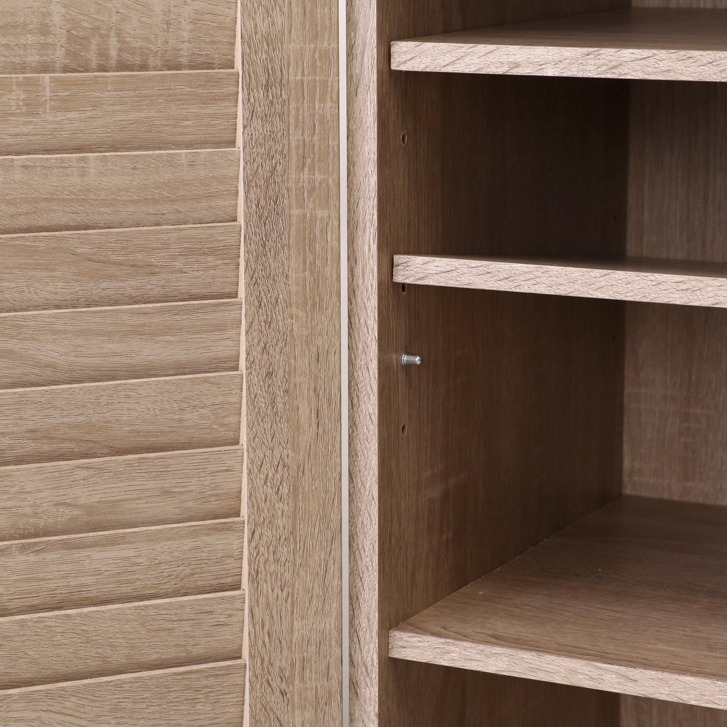 ミラー付きルーバーシューズボックス