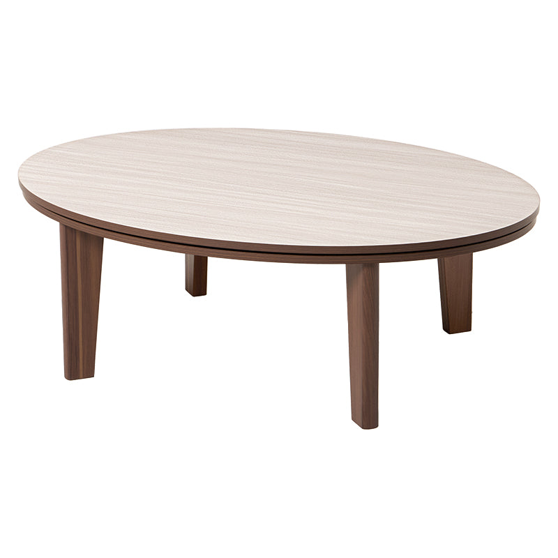 リバーシブル楕円天板こたつセンターテーブル