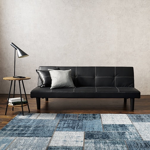 2wayレザー調ソファベッド