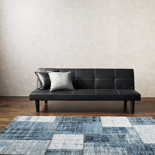 2wayレザー調ソファベッド