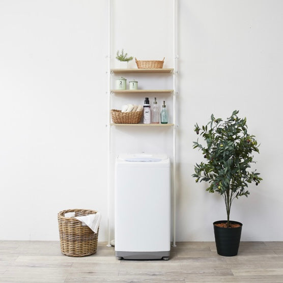 [幅70cm]洗濯機上突っ張り式ランドリーラック