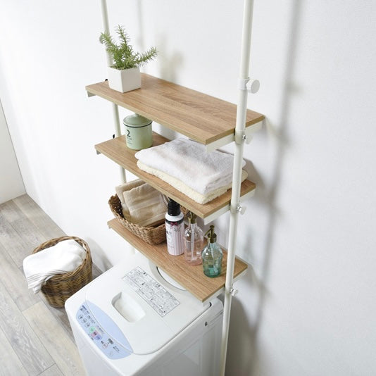 [幅70cm]洗濯機上突っ張り式ランドリーラック