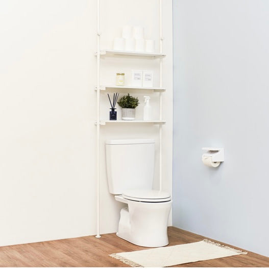 [幅70cm]洗濯機上突っ張り式ランドリーラック