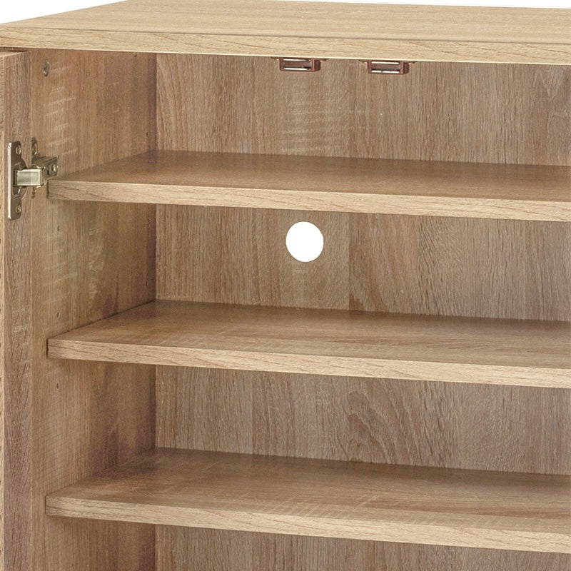 ナチュラルカラーのシューズラックの収納部分