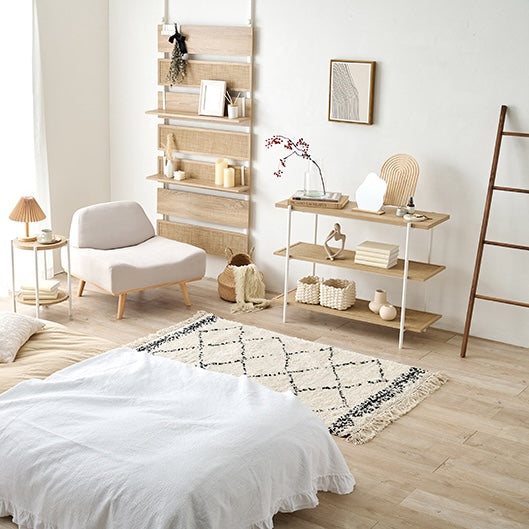 ラタン調3段オープンラック