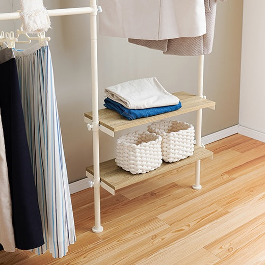 突っ張り伸縮ハンガーラック