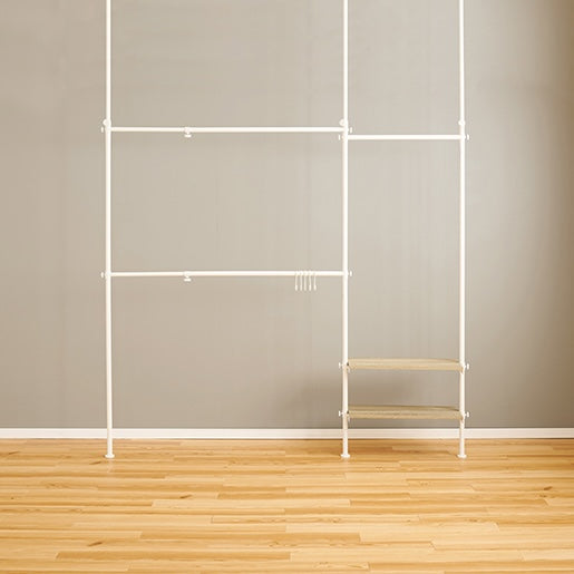 突っ張り伸縮ハンガーラック