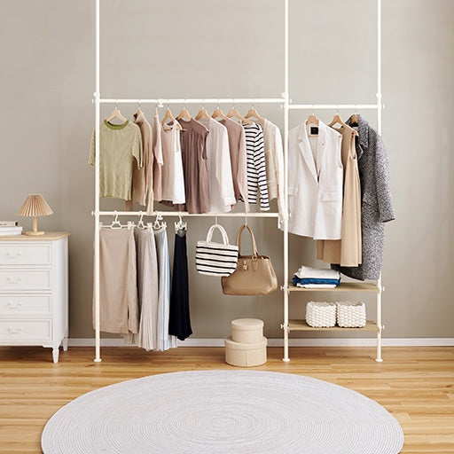 突っ張り伸縮ハンガーラック