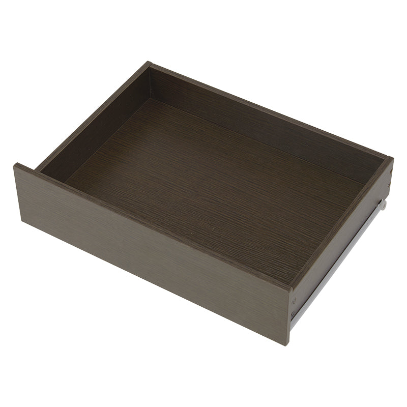 ダークブラウンのゴミ箱上収納の引き出し