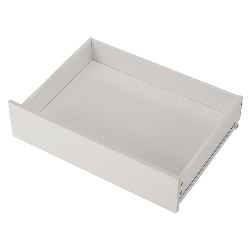 ホワイトカラーのゴミ箱上収納の引き出し