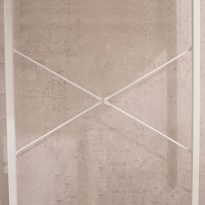 ホワイトカラーのゴミ箱上収納の支柱