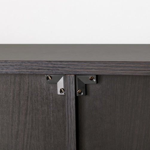 [幅79cm]可動棚付き木目調キャビネット