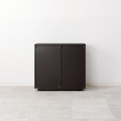 [幅79cm]可動棚付き木目調キャビネット