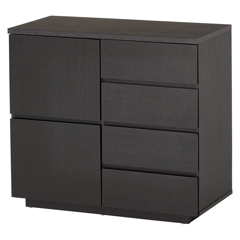 [幅79cm]可動棚付き木目調キャビネット