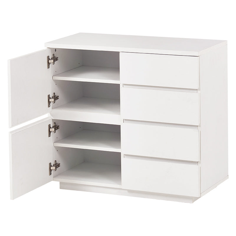 [幅79cm]可動棚付き木目調キャビネット