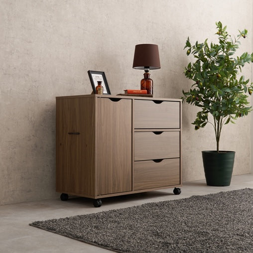 キャスター付きチェスト ワイド