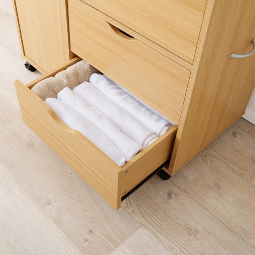 キャスター付きチェスト ワイド