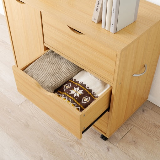 キャスター付きチェスト ワイド