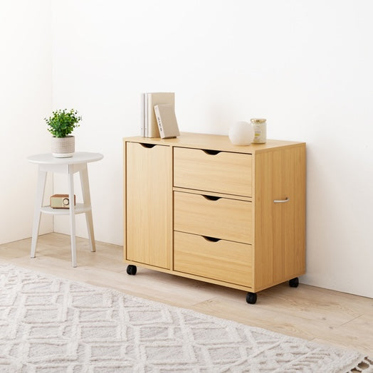 キャスター付きチェスト ワイド