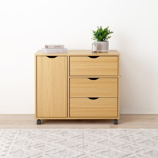 キャスター付きチェスト ワイド