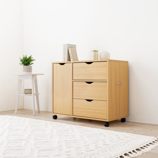 キャスター付きチェスト ワイド