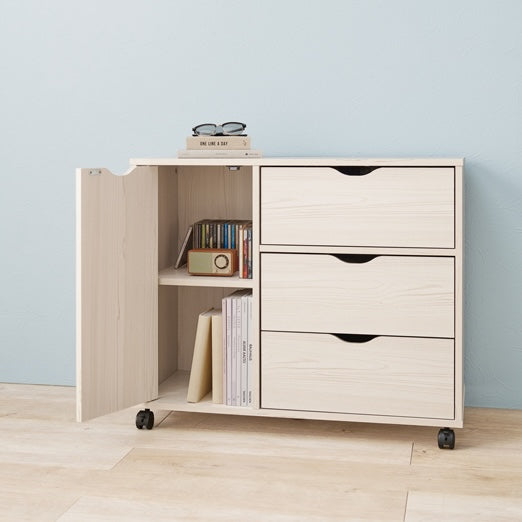 キャスター付きチェスト ワイド