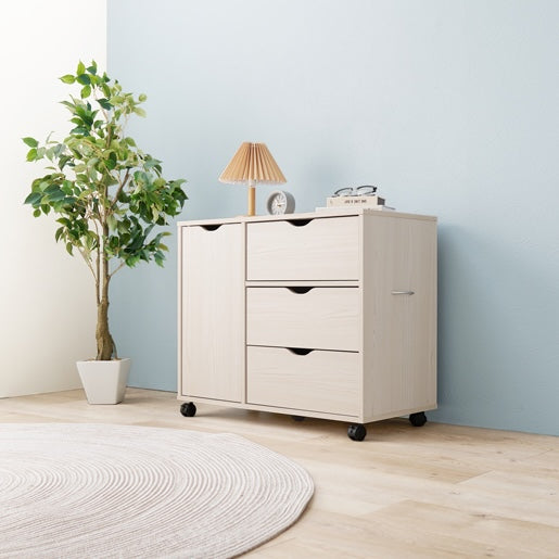 キャスター付きチェスト ワイド