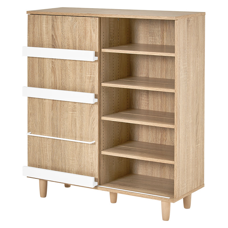 片面スライド扉付ブックシェルフ