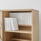片面スライド扉付ブックシェルフ