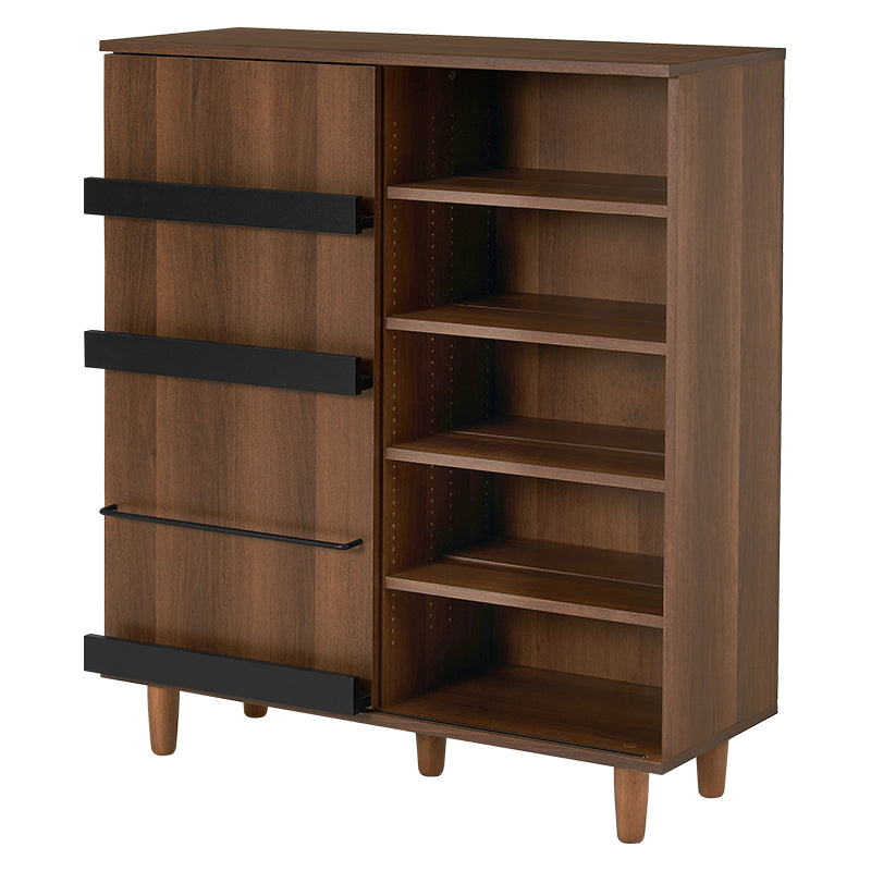 片面スライド扉付ブックシェルフ