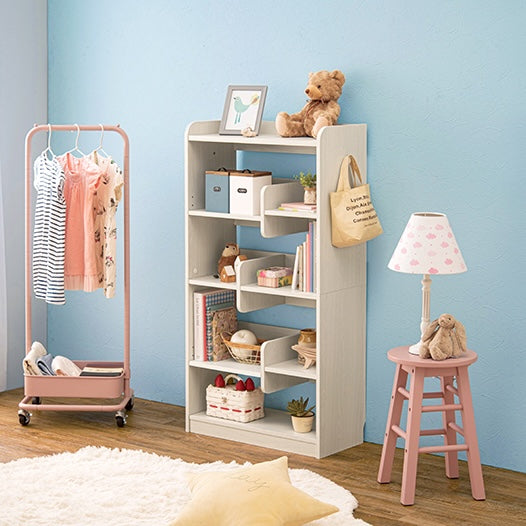 ブックエンド付きディスプレイラック