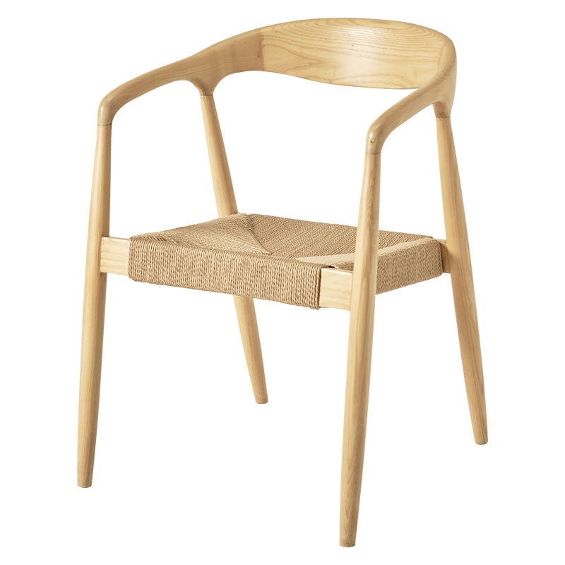 [2脚SET]無垢材ペーパーコードアームチェア